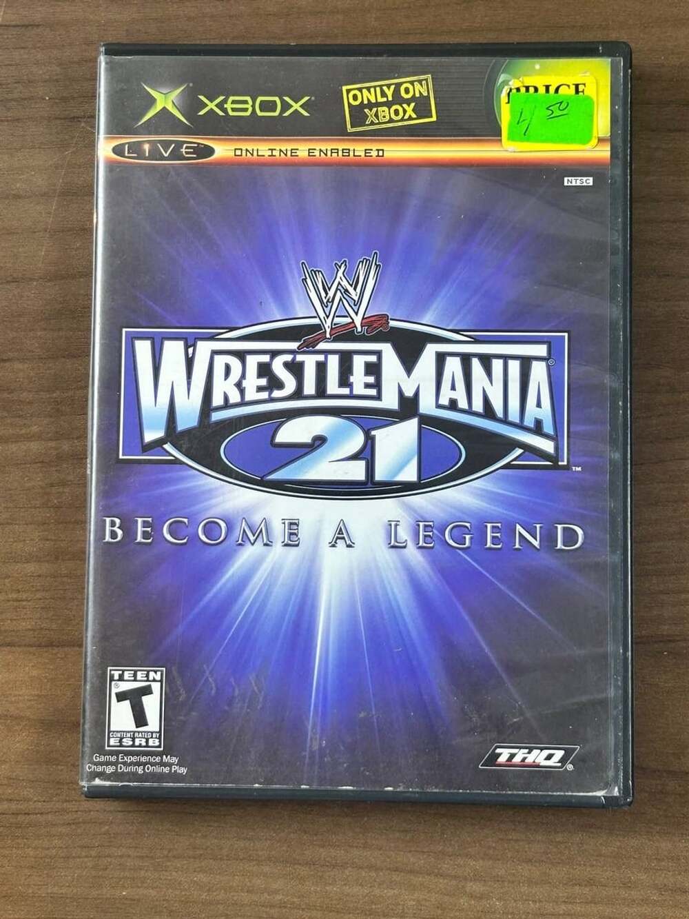 WWE WrestleMania 21 Microsoft Xbox Original Game THQ NTSC With Case No Manual